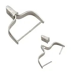 242005110086 Bélières arceaux ouvrables avec capuchon, argent brillant/mat, 22 x 19mm (petit) | Marco Schreier