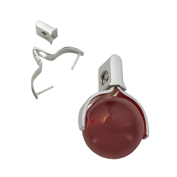 Bélières arceaux ouvrables avec capuchon argent, pour boules 16mm | Marco Schreier