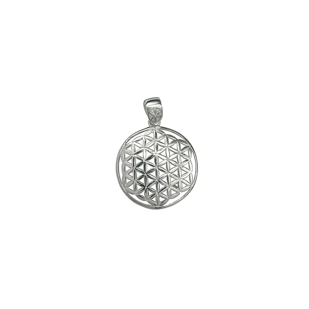 Ciondolo Fiore della vita, 2,5 cm, argento | grossista gemme e pietre curative