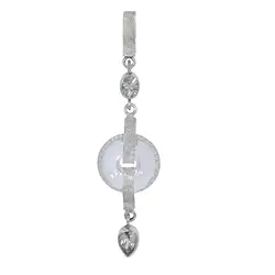 242005150034 Rock Crystal pendant, faceted topaz, 8.0cm | wholesaler gems & healing stones