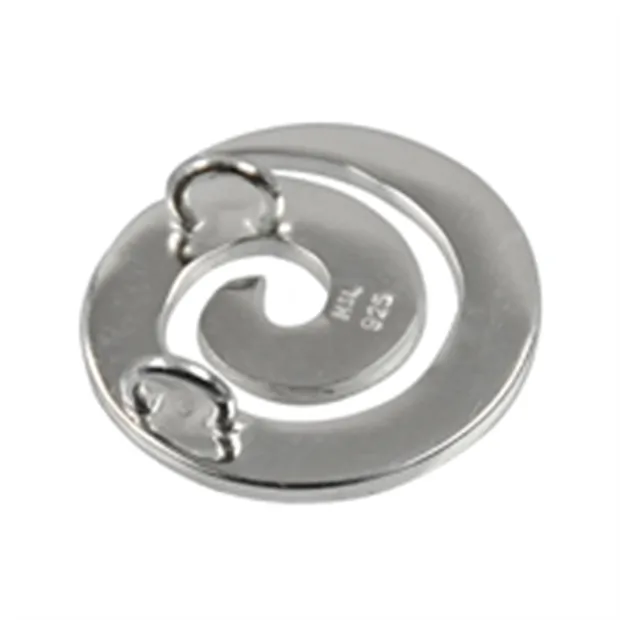 Spiral pendant, 2.0 cm, matt | wholesale supplier gems, healing stones & jewelry