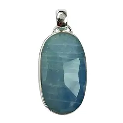 242005150045 Faceted Aquamarine pendant, 3.8 cm | wholesaler gems, healing stones & jewelry