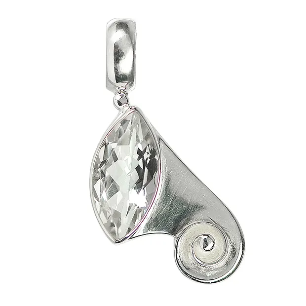 Pendant spiral decoration, faceted topaz, approx. 3.6 cm | Marco Schreier