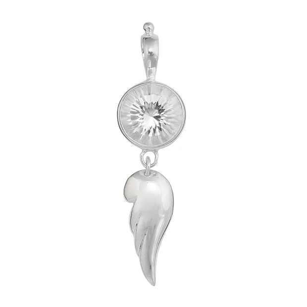 Pendente in Cristallo di rocca sfaccettato con ali, circa 5,8 cm. | Marco Schreier