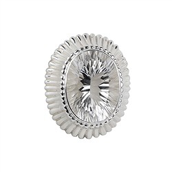 242005150070 Faceted Rock Crystal pendant, 3.7 cm | wholesaler gems, healing stones & jewelry