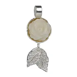 242005150083 Colgante de Madre Perla (Nácar), hojas, 30 x 11mm | Marco Schreier