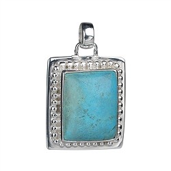 242005150092 Turquoise pendant (stab.), 35 x 22mm | wholesaler gems, healing stones & jewelry