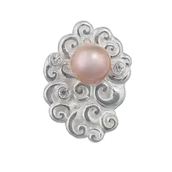 242005150217 Pendant pearl, faceted topaz, approx. 3.2 cm | wholesaler gems & healing stones
