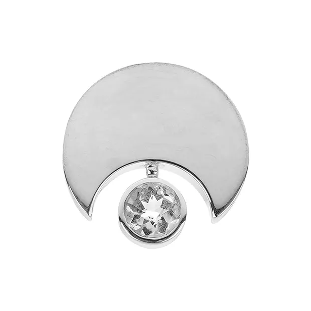 Anhänger rund, Topas weiss, facettiert, 2,0cm | Edelsteine, Heilsteine & Schmuck