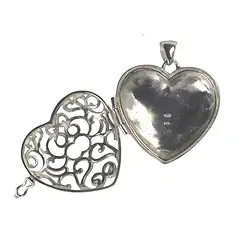 242005160036 Anhänger Herz-Medaillon, 3,0cm | Großhändler Edelsteine, Heilsteine & Schmuck