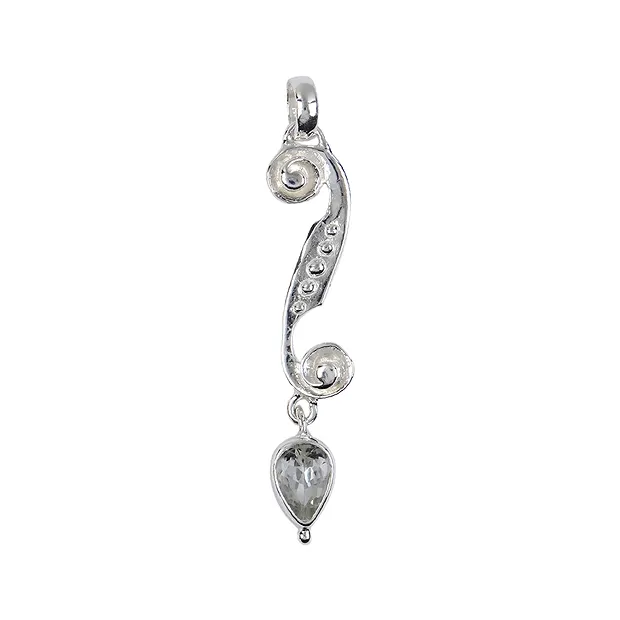 Anhänger S-Form mit Topas, 4,8cm | Großhandel Edelsteine, Heilsteine & Schmuck