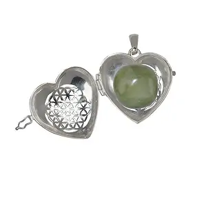 Pendentif Fleur de vie médaillon, 3,0cm, argent | Marco Schreier