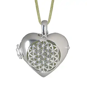 Pendentif Fleur de vie médaillon, 3,0cm, argent | Marco Schreier