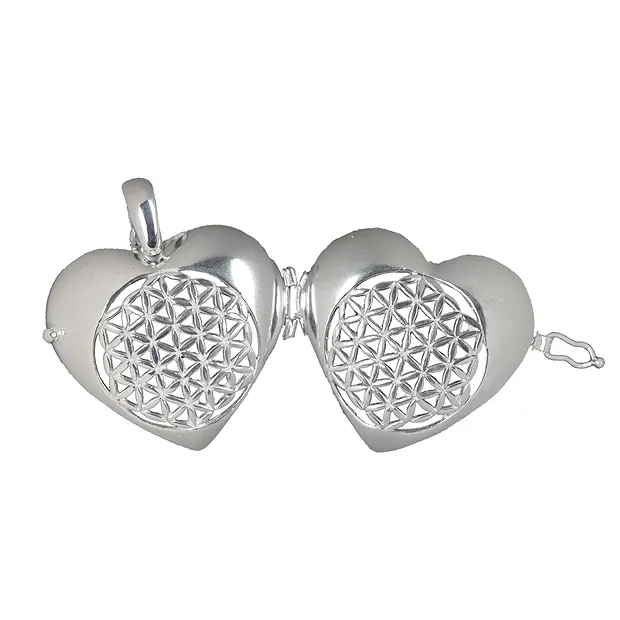 Ciondolo a medaglione Fiore della vita, 3,0 cm, argento | Marco Schreier