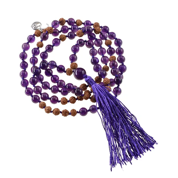 Mala pendant amethyst (inner peace) | wholesaler gems, healing stones & jewelry