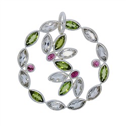 242005170048 Anhänger Topas, Pperidot, Turmalin, 5,5cm | GH Edelsteine, Heilsteine & Schmuck