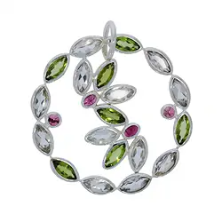 242005170048 Pendentif Topaze, Péridot, Tourmaline, 5,5cm | Marco Schreier