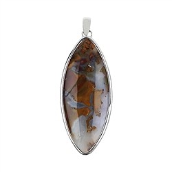 242005170076 Indian Summer jasper Marquise pendant, 7.0 cm  | gems, healing stones & jewelry