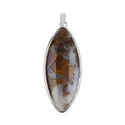 242005170076 Indian Summer jasper Marquise pendant, 7.0 cm  | gems, healing stones & jewelry