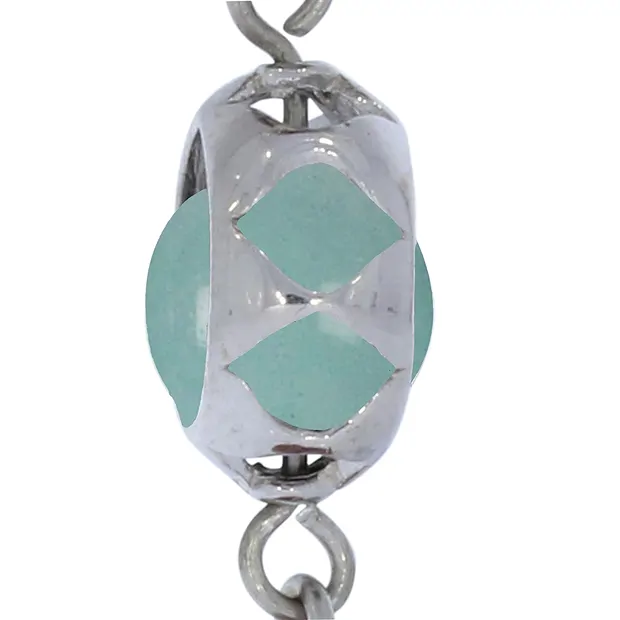 Mala pendant Amazonite, Amber (self-determination) | Marco Schreier