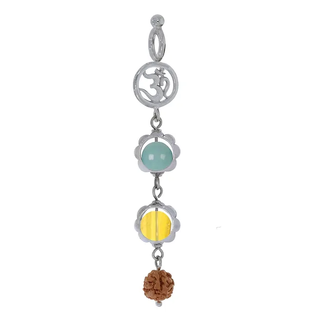 Mala pendant Amazonite, Amber (self-determination) | Marco Schreier