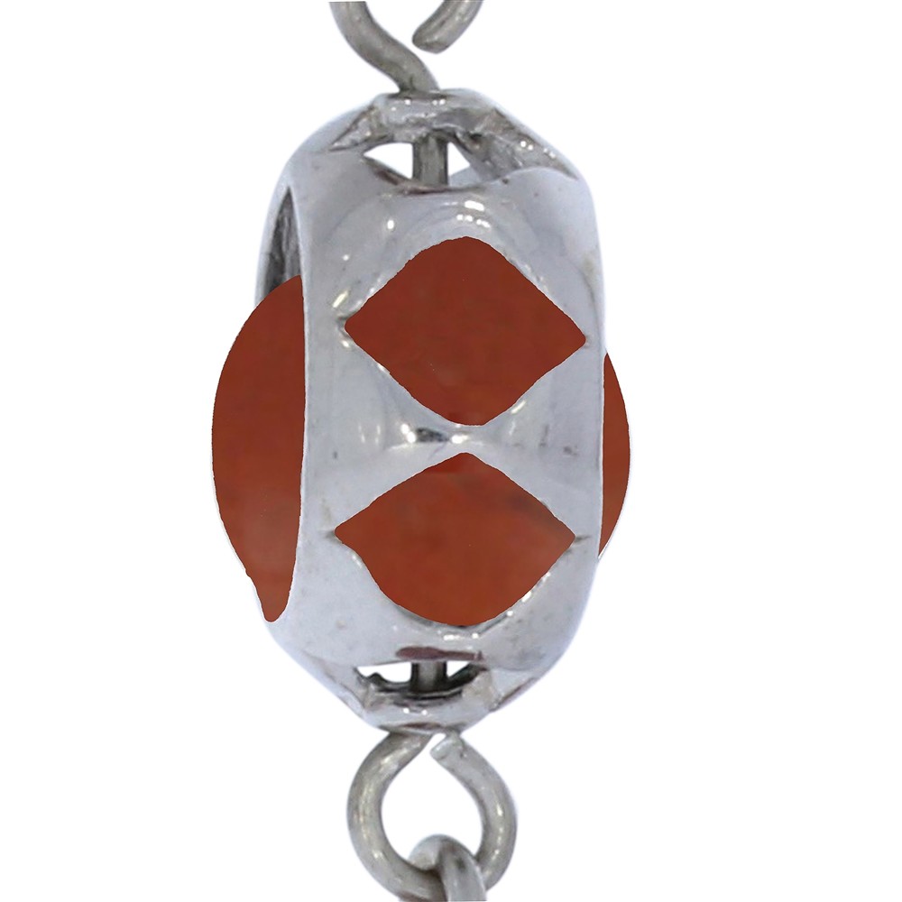 Pendentif Mala Bois silicofié, Jaspe (rouge) (mise à la terre) | Marco Schreier