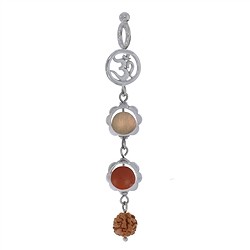 242005180013 Mala pendant Petrified Wood, red Jasper (red) (grounding) | Marco Schreier