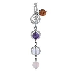 242005180014 Mala Pendentif Améthyste, Cristal de roche, Quartz rose (vitalité) | Marco Schreier