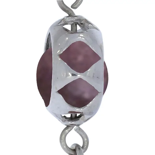 Pendentif Mala Mookaïte, Obsidienne, Rhodonite (guérison) | Marco Schreier