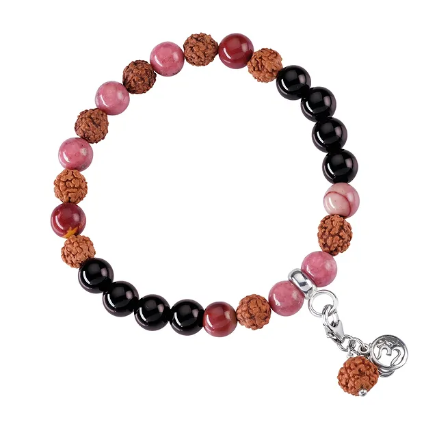 Mala pendant Mookaite, Obsidian, Rhodonite (healing) | Marco Schreier