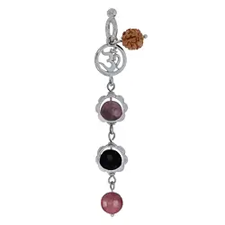 242005180015 Ciondolo Mala Mookaite, Ossidiana, Rodonite (curativo) | Marco Schreier
