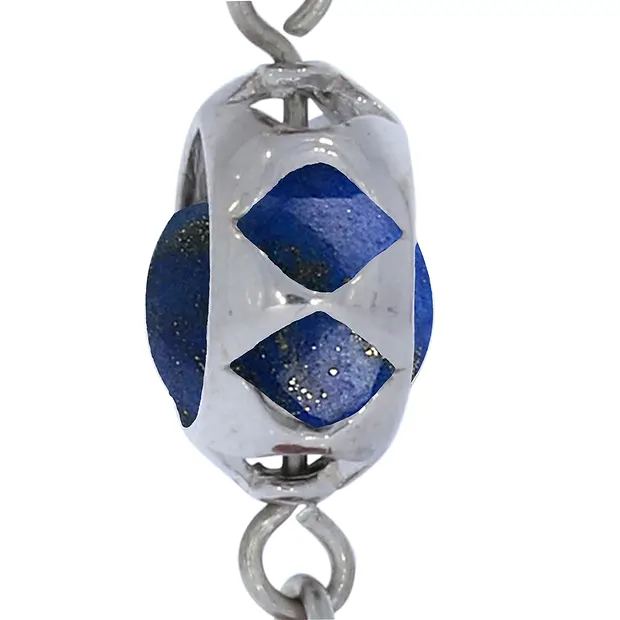 Mala Anhänger Chalcedon, Lapis Lazuli (Kommunikation) | Marco Schreier