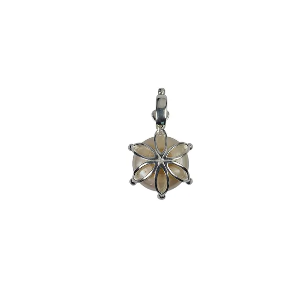 Pendentif Perle ronde, Topaze (blanche), 2,5cm | Marco Schreier