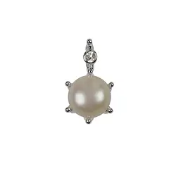 242005180082 Colgante de perla redonda, Topacio (blanco), 2,5 cm | Marco Schreier