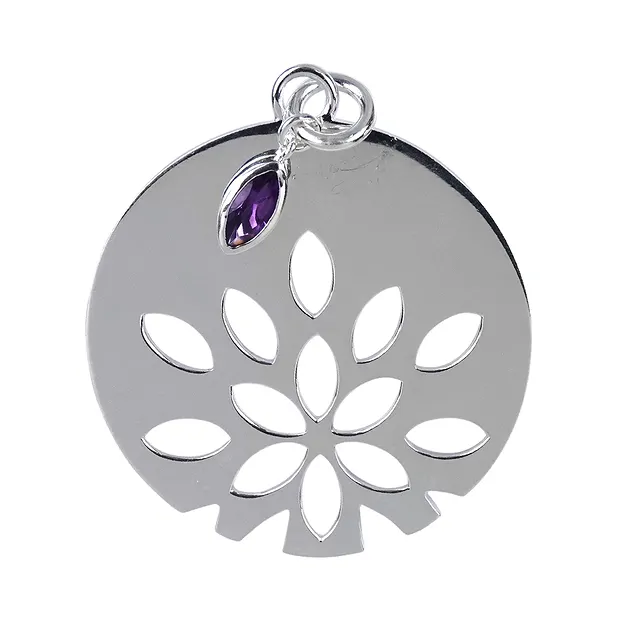 Anhänger Blätter mit Amethyst, 6,4cm | Schreier Edelsteine, Heilsteine & Schmuck