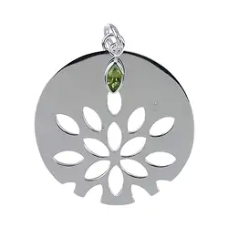 242005190003 Ciondolo a foglie con peridoto, 6,4 cm | grossista gemme e pietre curative