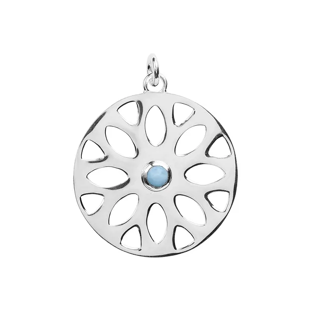 Anhänger Zweige/Branches mit Larimar, 6,2cm | Edelsteine, Heilsteine & Schmuck