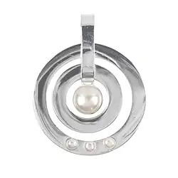 242005190025 Anhänger Kreise mit Perlen, 3,8cm | Großhändler Edelsteine, Heilsteine & Schmuck