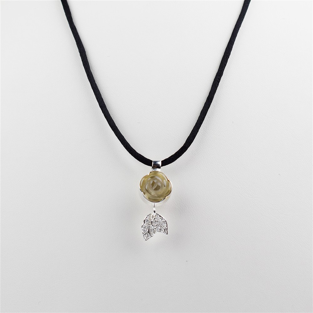 Rose Lemon Quartz pendant, 3.1 cm | wholesaler gems, healing stones & jewelry