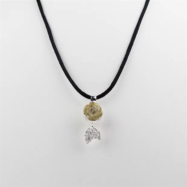 Rose Lemon Quartz pendant, 3.1 cm | wholesaler gems, healing stones & jewelry