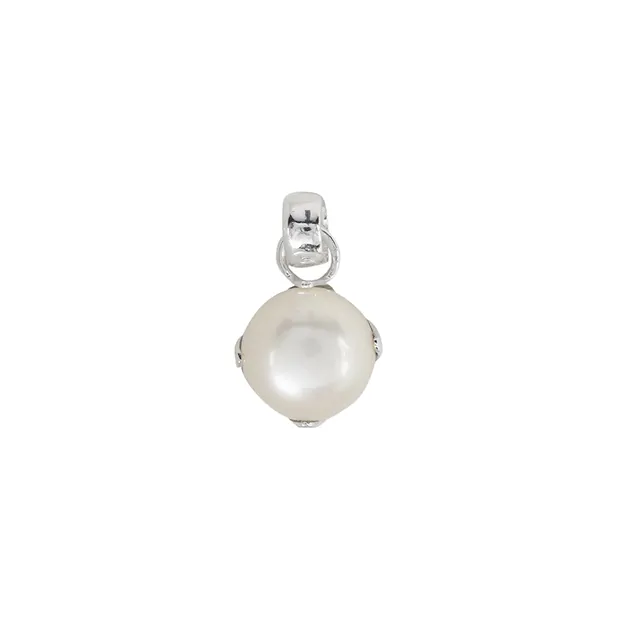 Pendant pearl white (12mm), 2.3cm | wholesaler gems, healing stones & jewelry