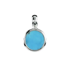 Anhänger Türkis (stab.), rund (10mm), 1,9cm | Edelsteine, Heilsteine & Schmuck