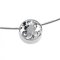 242005190096 Topaz (white) pendant (10mm) faceted, 1.1cm | wholesaler gems & healing stones
