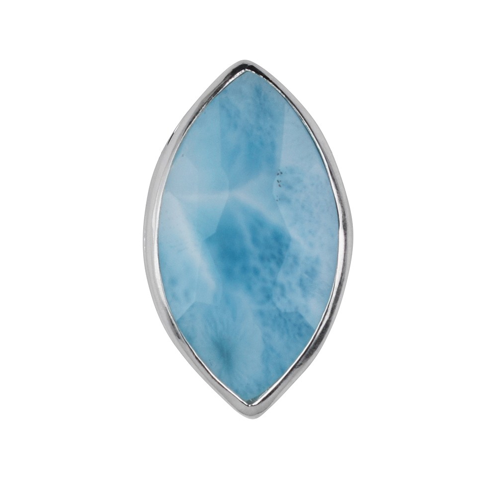 Anhänger Larimar Navette facettiert, 2,6mm | GH Edelsteine, Heilsteine & Schmuck