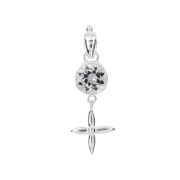 Pendant cross, topaz, 4.4 cm | wholesale supplier gems, healing stones & jewelry