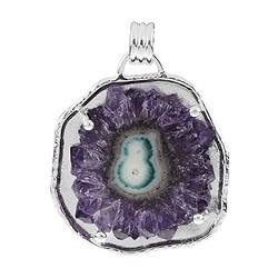 242005200008 Pendentif Améthyste-Agate en coupe, 6,0cm | Marco Schreier