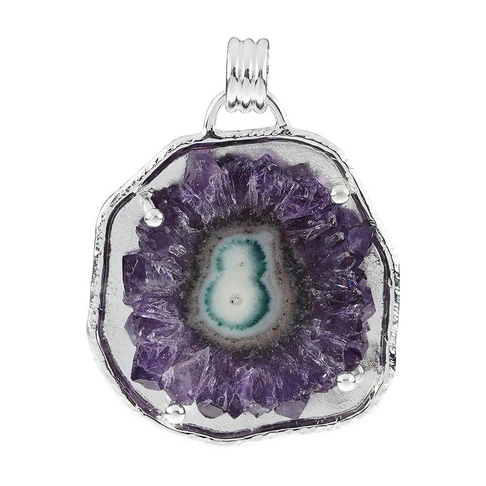 Anhänger Amethyst-Achat-Querschnitt, 6,0cm | GH Edelsteine, Heilsteine & Schmuck
