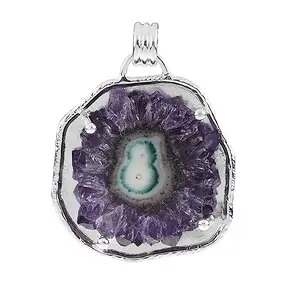 Pendentif Améthyste-Agate en coupe, 6,0cm | Marco Schreier