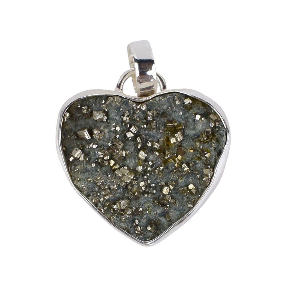 Ciondolo in pirite, cuore (24 x 20 mm), 3,2 cm | Marco Schreier