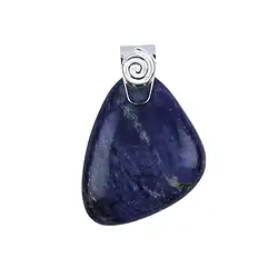 242005200082 Anhänger Sodalith mit Spirale, 5,0cm | Schreier Edelsteine, Heilsteine & Schmuck